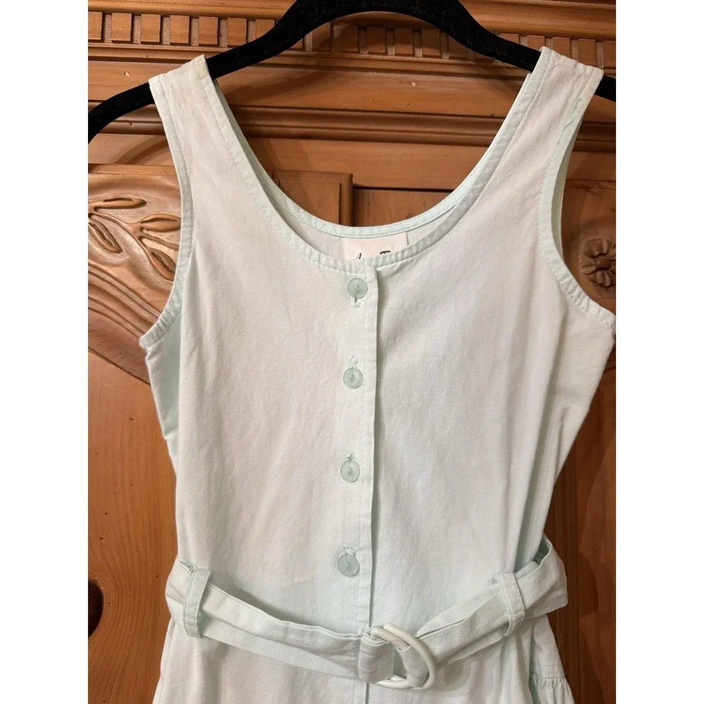 VTG 80s Amy Too!‎ Byer Girls Mint Green Summer Party Dress USA Drop Waist Sz 7